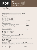 Cardápio de Bebidas e Doces Go Coffee | PDF | Café | Bebida