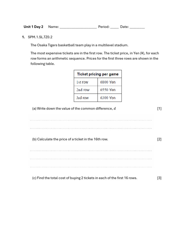 Arithmetic and Geometric Sequences and Series | PDF