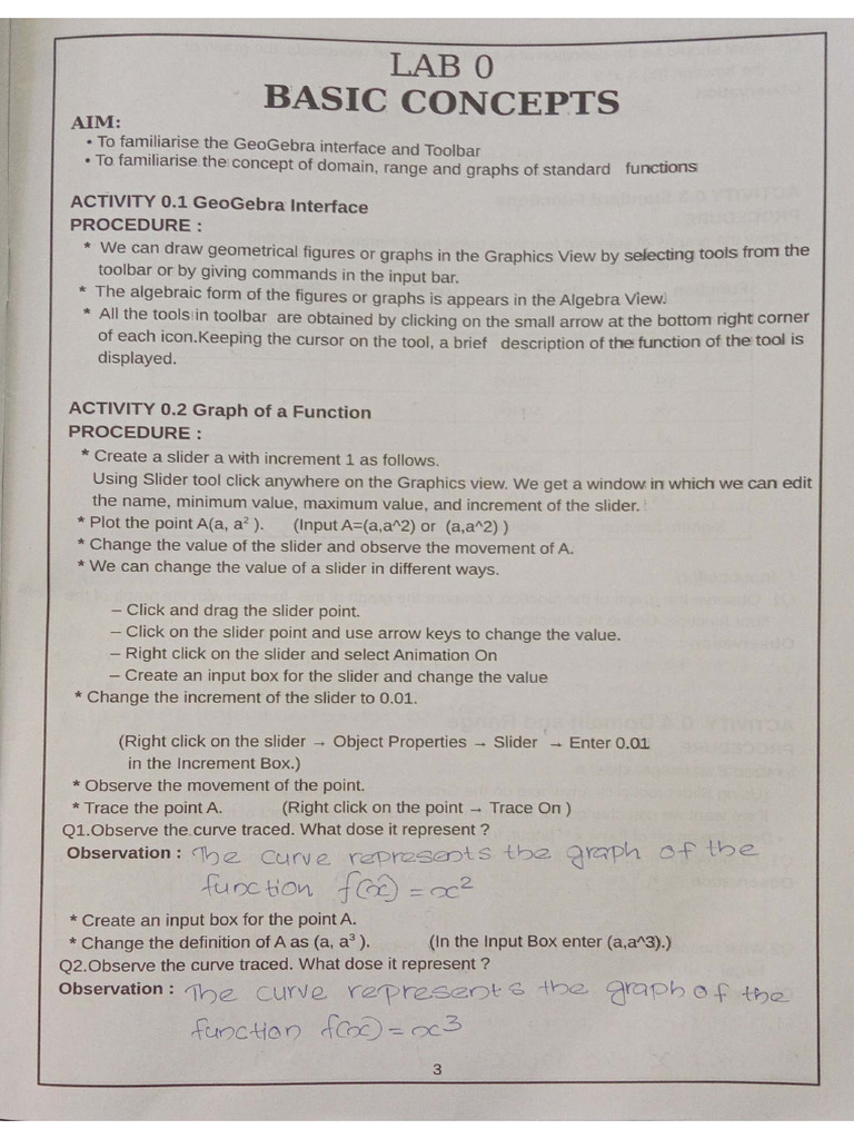 Maths Lab Observation Record | PDF