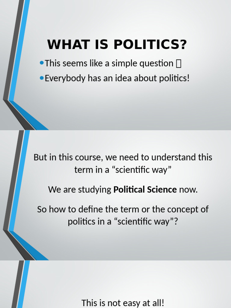 Understanding Politics: A Scientific Approach | PDF | Concept ...