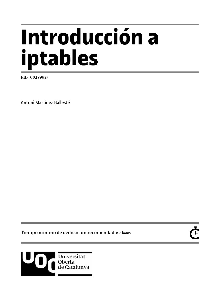 Guía básica de iptables en Linux | PDF | Cortafuegos (informática ...