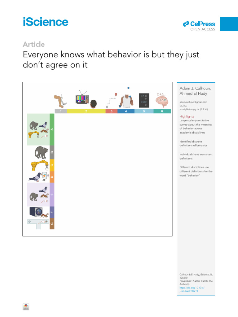 Survey on Definitions of Behavior | PDF | Behaviorism | Behavior