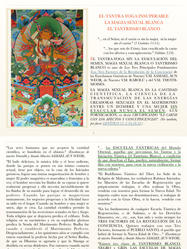 El Tantra Yoga Insuperable El Tantrismo Blanco | PDF | Tantra ...