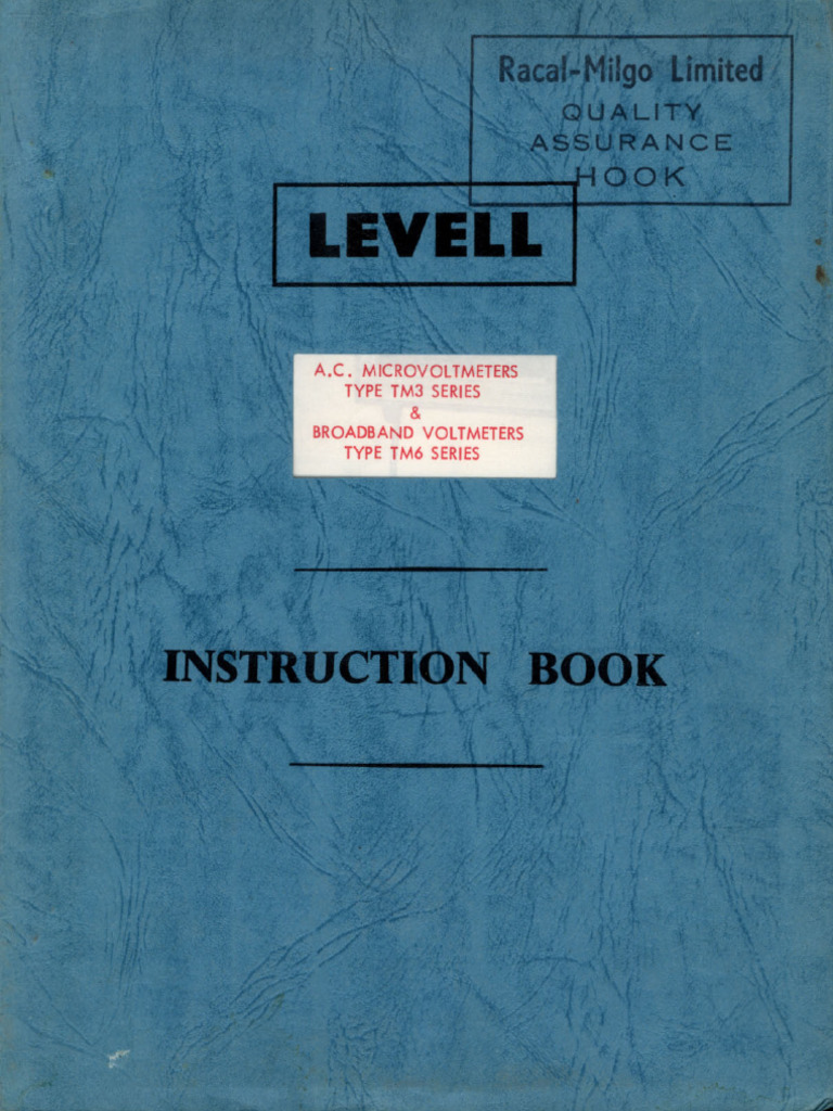 Levell TM 3 TM 6 Voltmeters | PDF