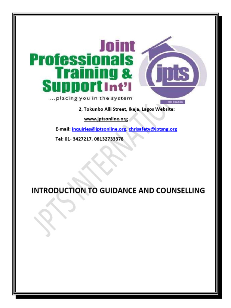 Introduction to Guidance and Counseling | PDF | Psychot…