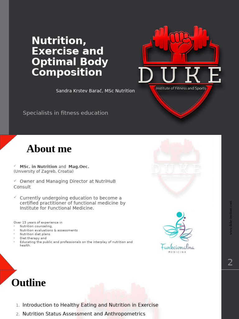 Nutrition and Exercise for Body Composition | PDF | Nutrition | Diet ...