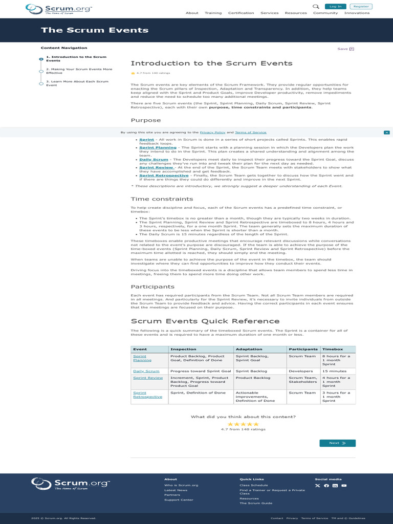 Overview of Scrum Framework Events | PDF | Scrum (Software Development)
