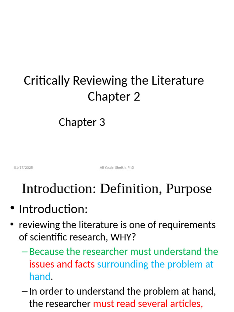 Chapter 3 Reviewing The Literature Chapter Two | PDF | Plagiarism | Thesis