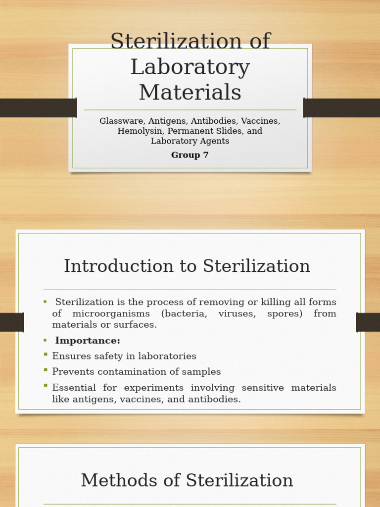 Laboratory Sterilization Techniques Guide | PDF | Sterilization ...