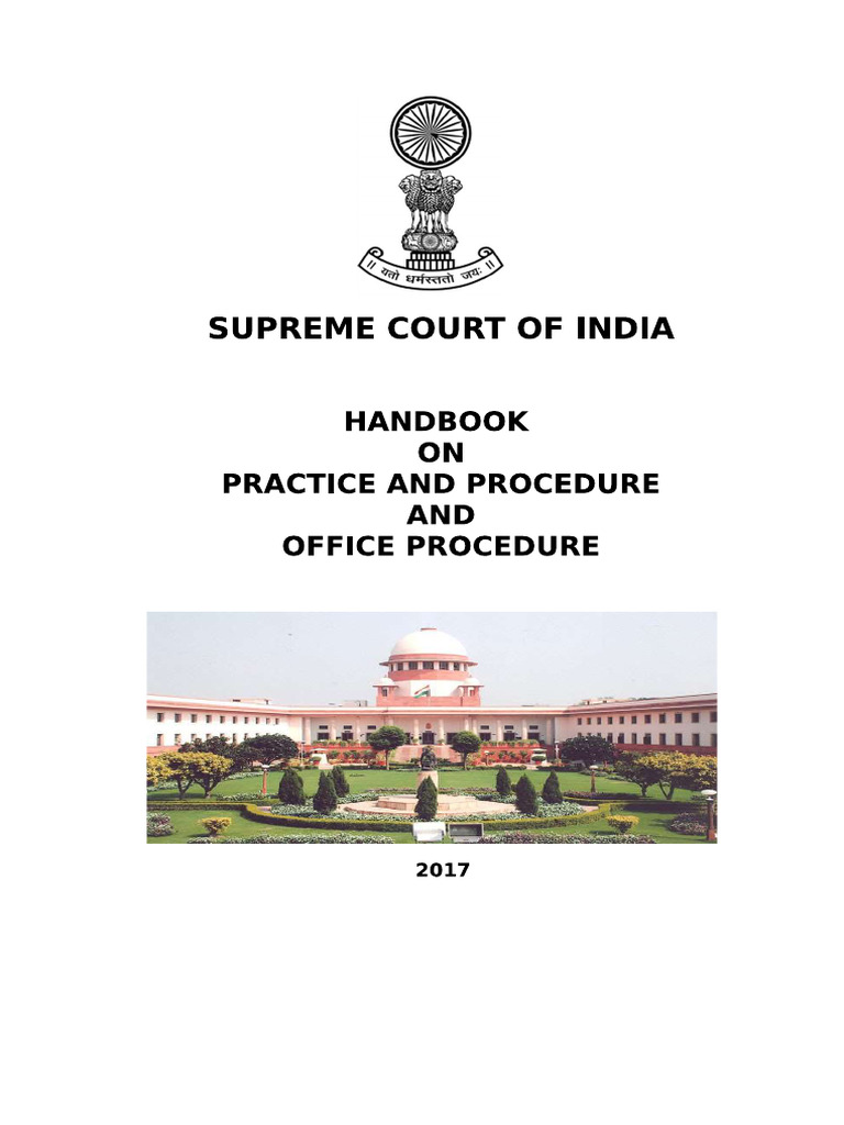 SC Handbook On Practice and Procedure | PDF
