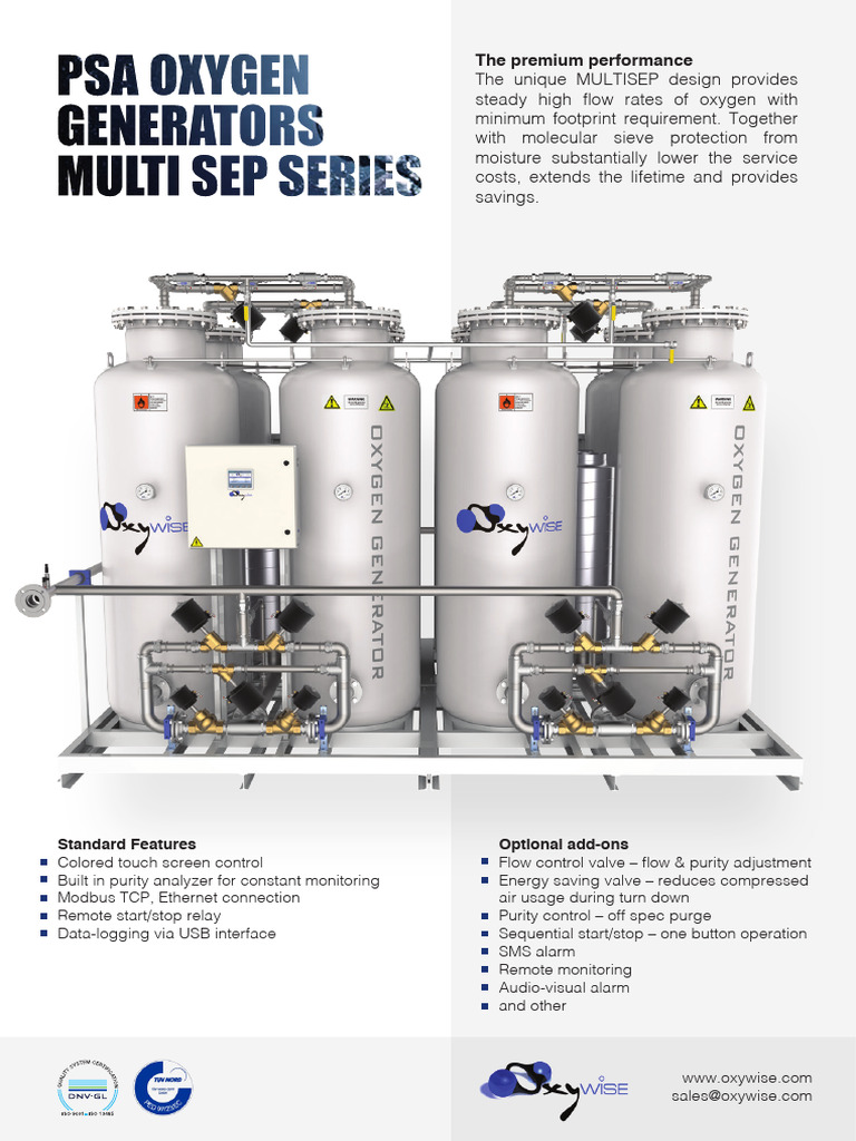High-Performance Oxygen Generators | PDF | Oxygen | Mechanical Engineering
