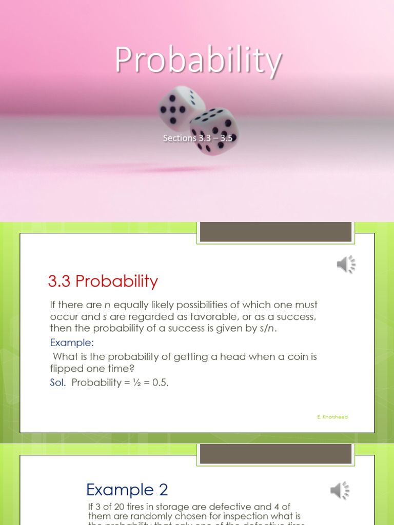 stat 273 sec 3.3 - 3.5 | PDF | Probability | Mathematics