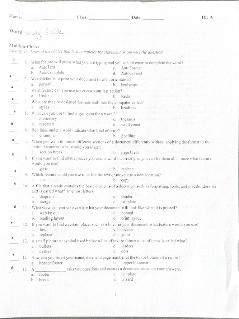 Kami Export - Multiple-Choice | PDF