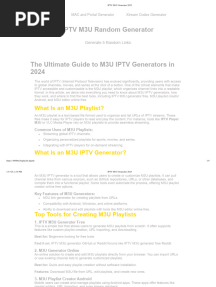 IPTV M3U Generator 2025