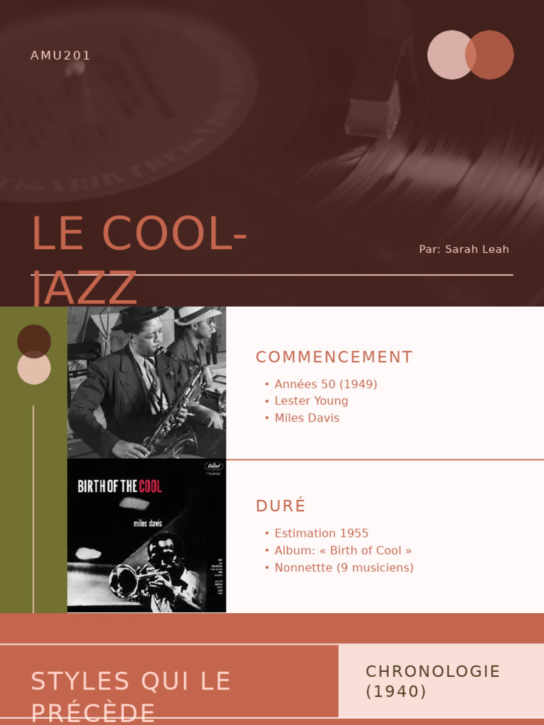 Histoire et influence du Cool Jazz | PDF | le jazz | Musique afro ...
