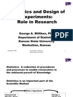 Statistics and Design of Experiments