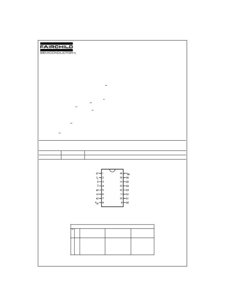 CD4099BC 8-Bit Addressable Latch Datasheet | PDF | Bit | Manufactured Goods