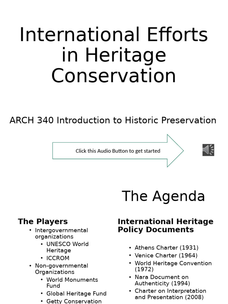 Global Heritage Conservation Initiatives | PDF | Cultural Heritage ...