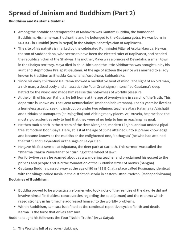 Jainism and Buddhism Overview | PDF | Mahayana | Vajrayana
