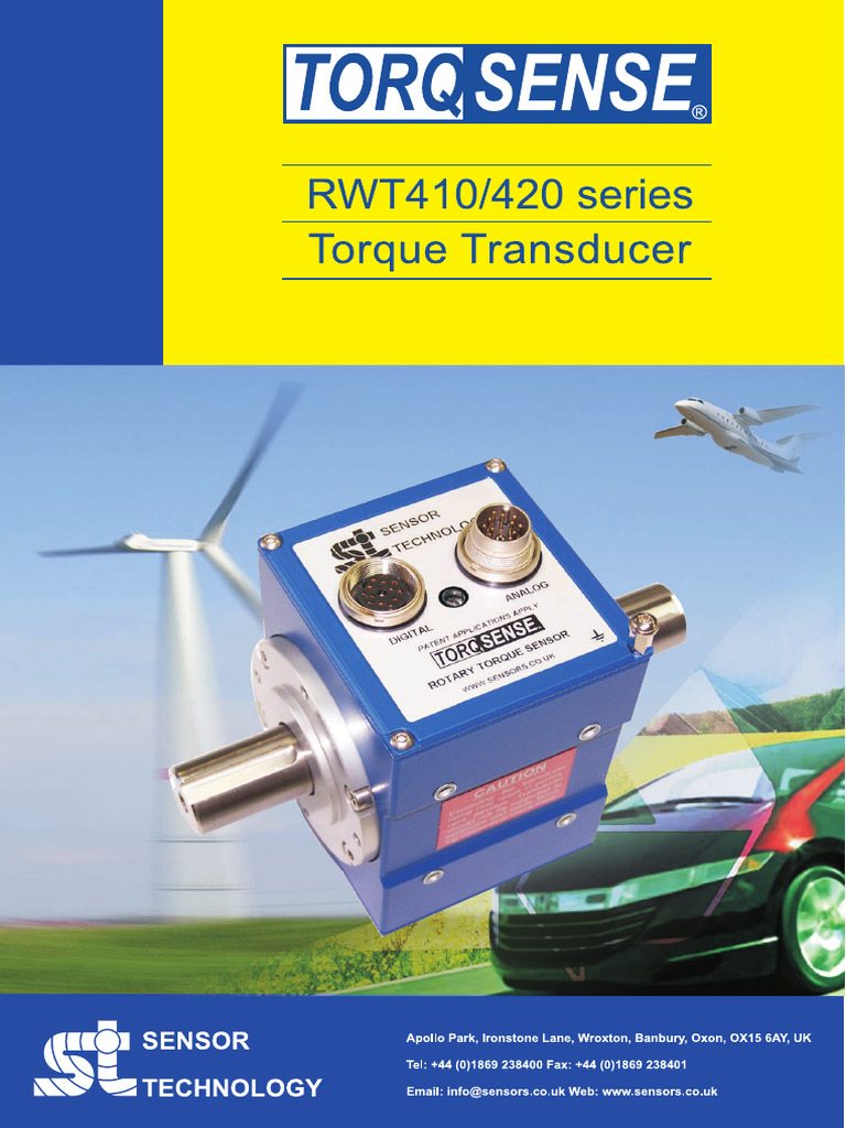 RWT410/420 Torque Transducer Specs | PDF | Frequency | Resonance