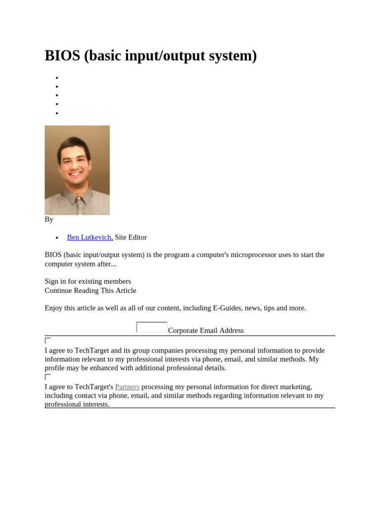 BIOS | PDF