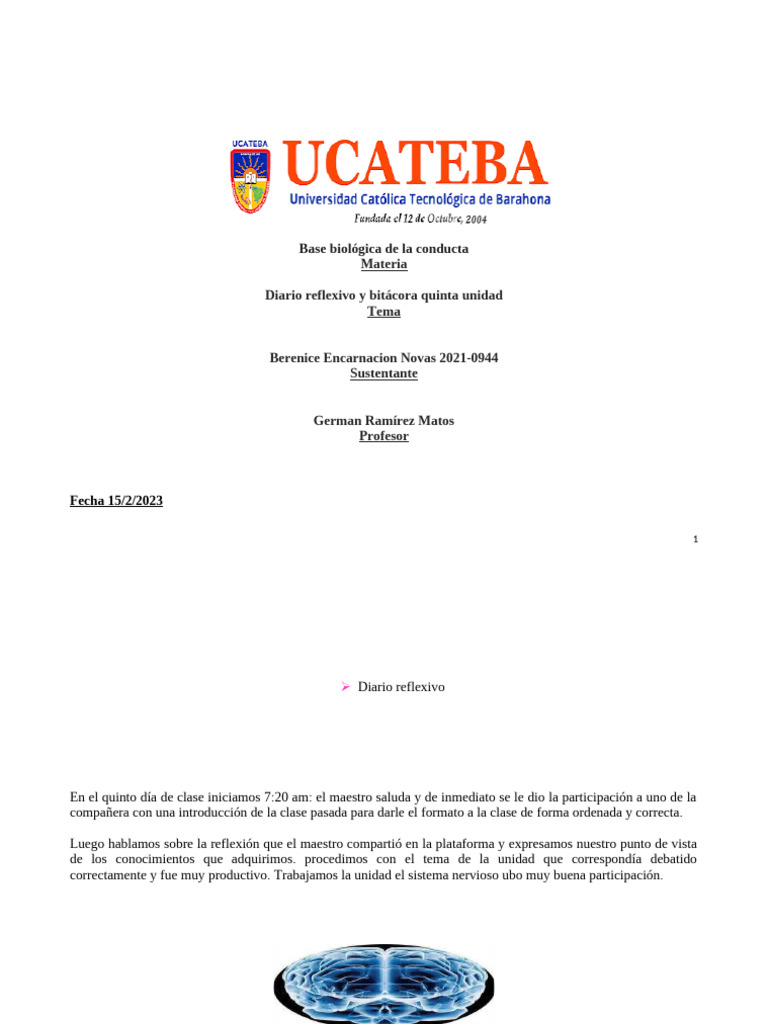 Base de La Conducta 5 | PDF | Neurona | Sistema nervioso