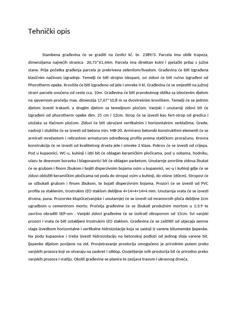 Tehnički Opis | PDF