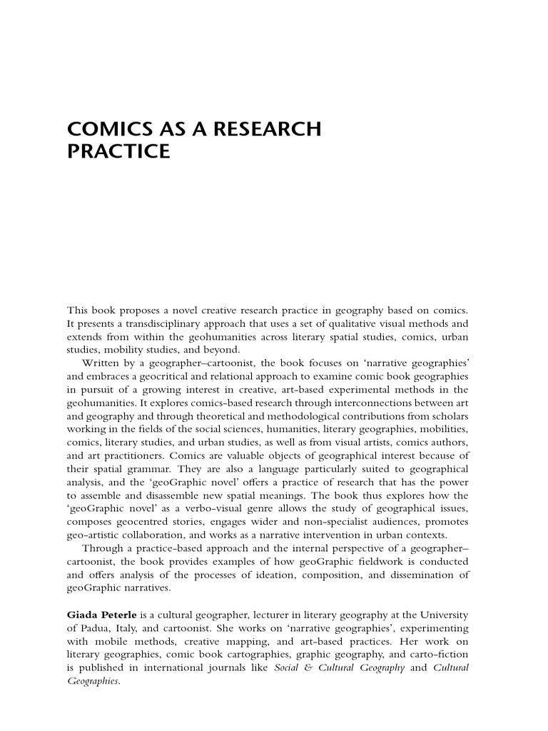 Comics As A Research Practice | PDF | Geography | Thought