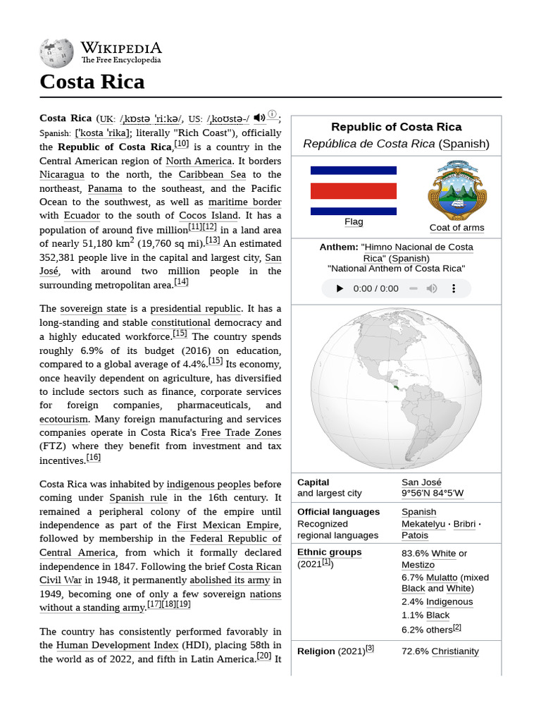 Costa_Rica | PDF | Costa Rica