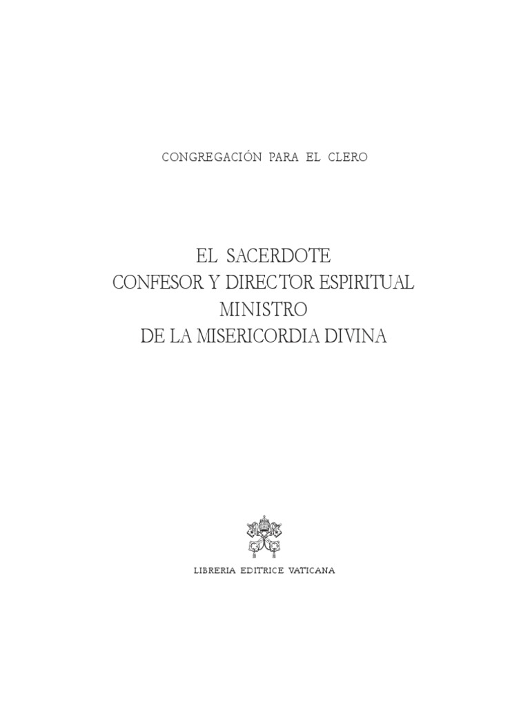El Sacerdote Confesor y Director Espiritual | PDF