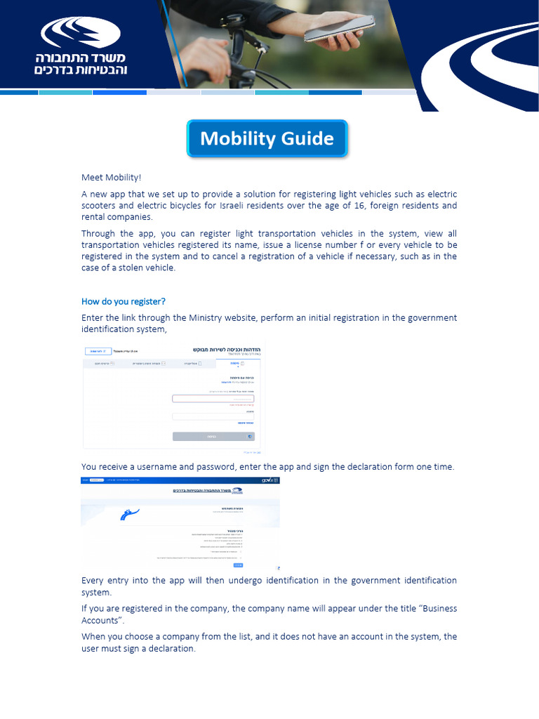 Mobility Guide | PDF | Identity Document | Vehicle Registration Plate