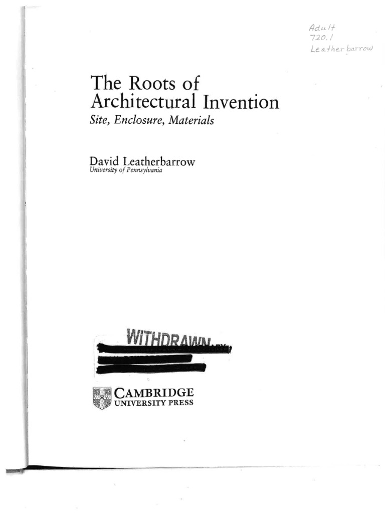 The Roots of Architectural Invention | PDF
