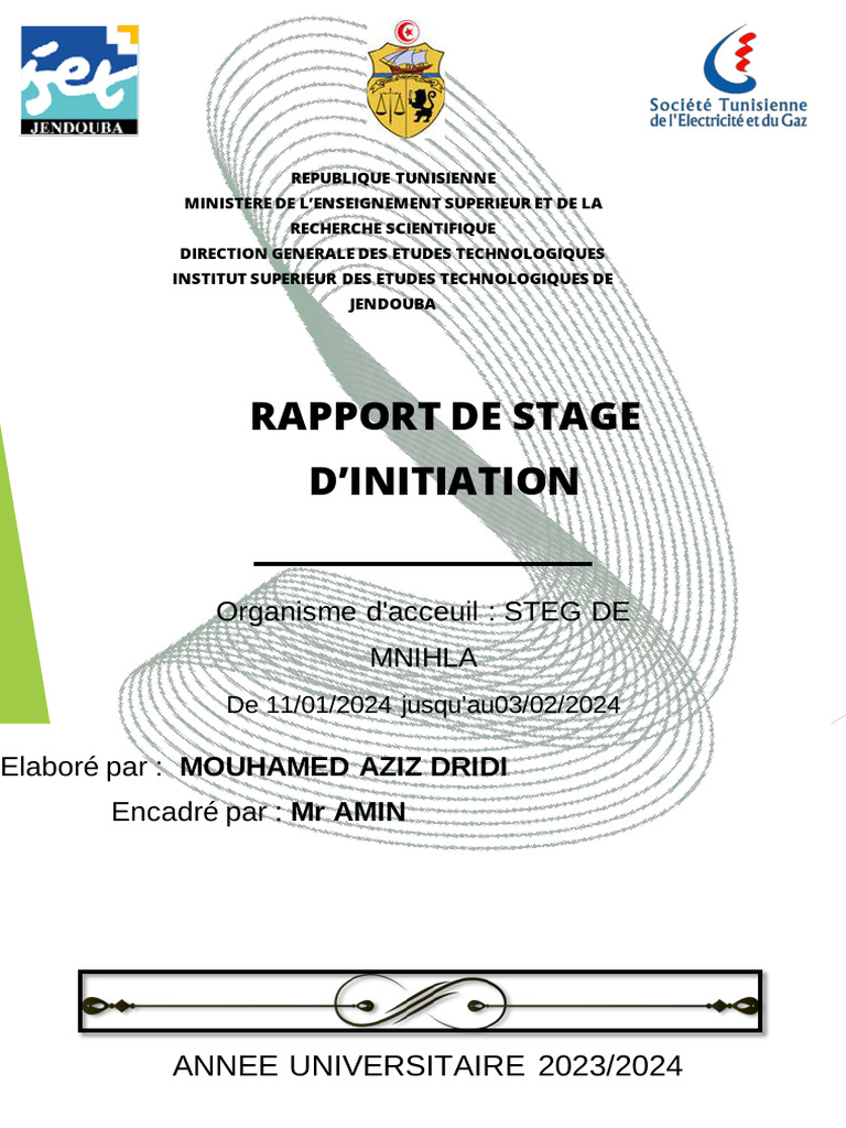 Rapport de stage à la STEG Mnihla | PDF | Réseau électrique | Électricité