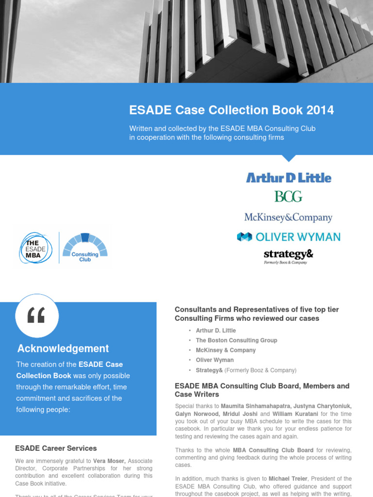 ESADE MBA Case Prep Guide | PDF | Low Cost Carrier | Airlines