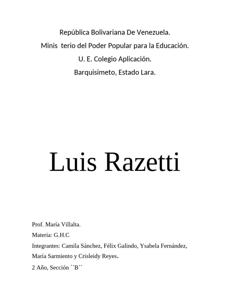 Luis Razetti: Pionero de la Medicina en Venezuela | PDF