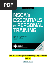 NSCA’s Essentials of Personal Training 3rd Edition TEXTBOOK