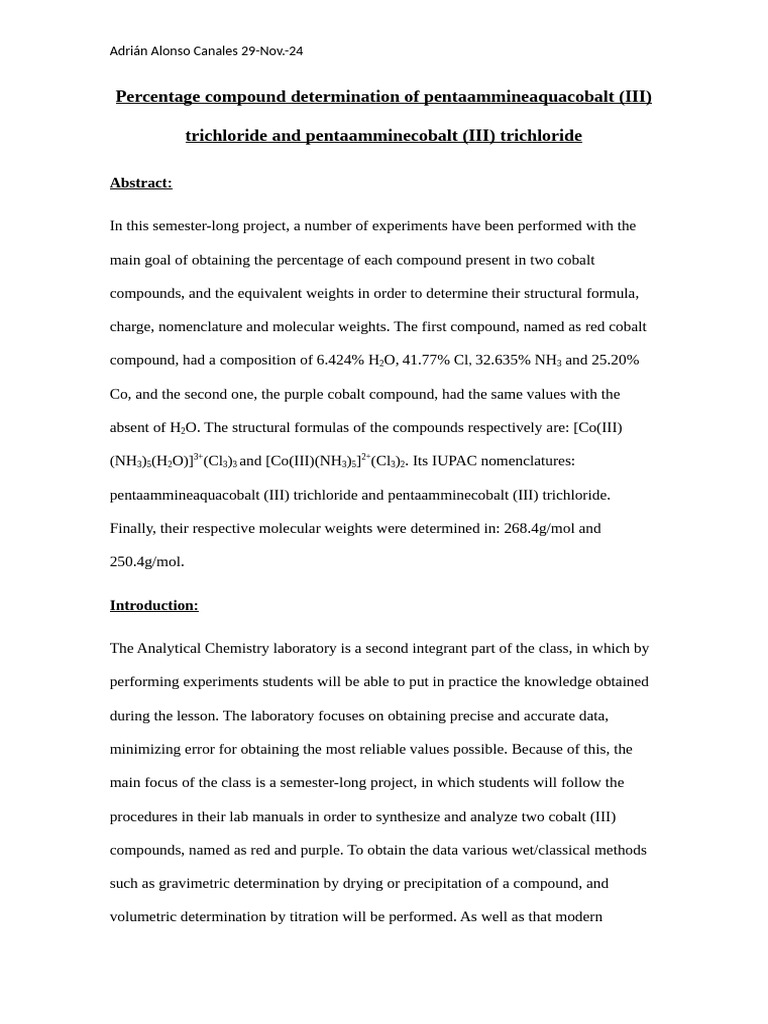 ACS-Style Paper | PDF | Titration | Chemistry