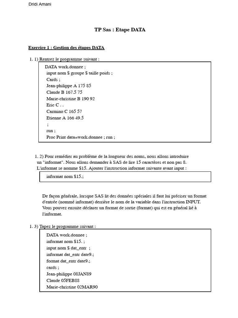 Gestion des données avec SAS SCS | PDF | Programmation informatique