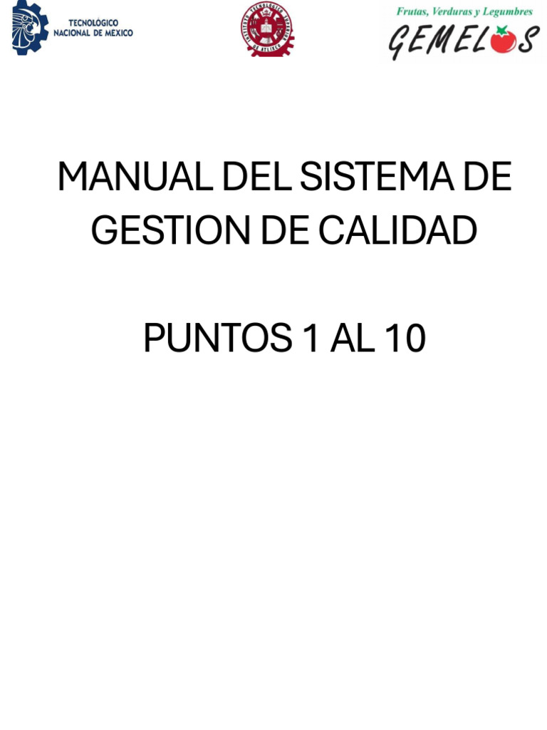 Manual Completo-1 | PDF | Calidad (comercial) | Sistema de manejo de ...