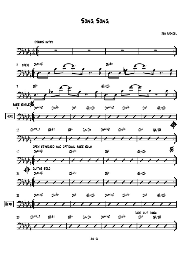 Song Song Lead Sheet | PDF