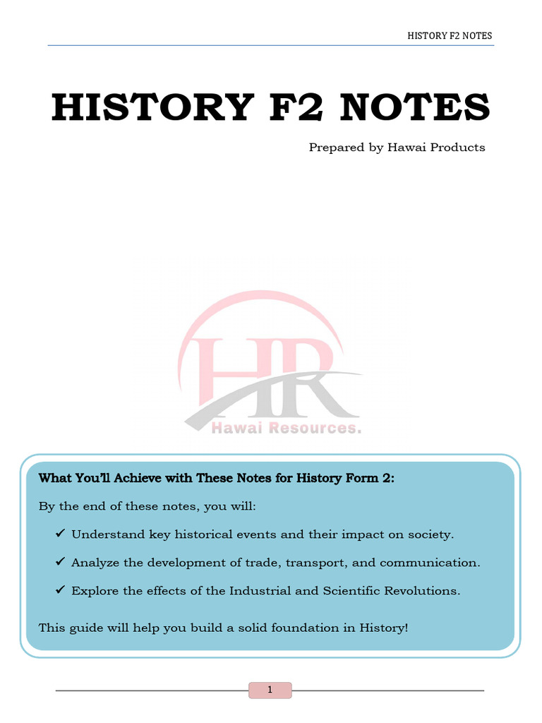 HIST F2 NOTES - Hawai Resources | PDF | Atlantic Slave Trade | Slavery