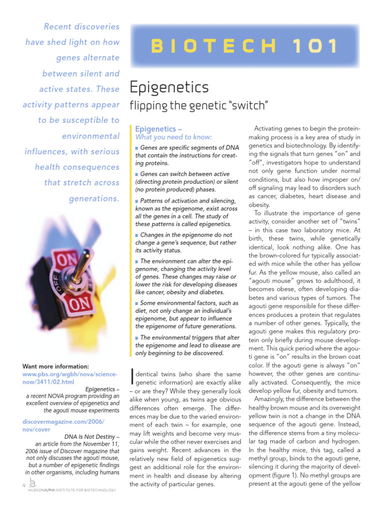 epigenetics | PDF | Epigenetics | Gene