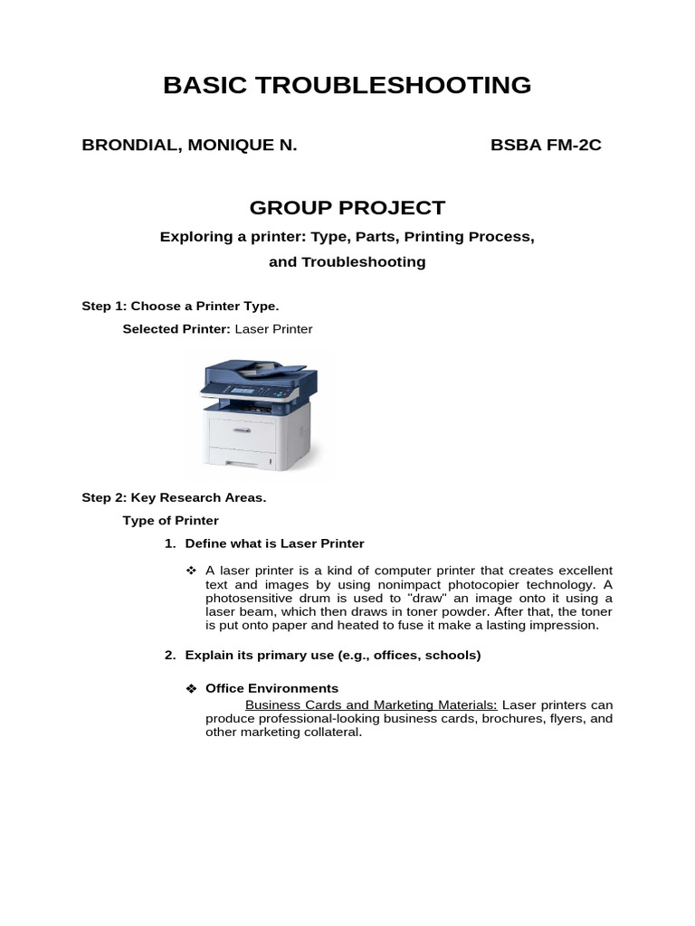 Laser Printer Troubleshooting Guide | PDF | Printer (Computing) | Printing
