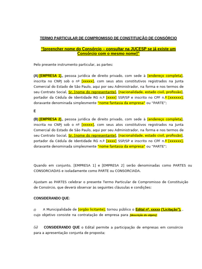 Modelo TCC | PDF | Consórcio | Contabilidade