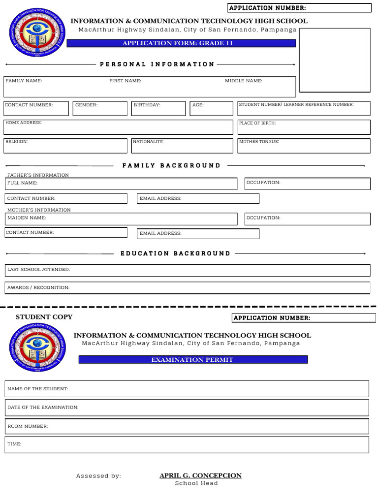 Student Application Personal Details | PDF