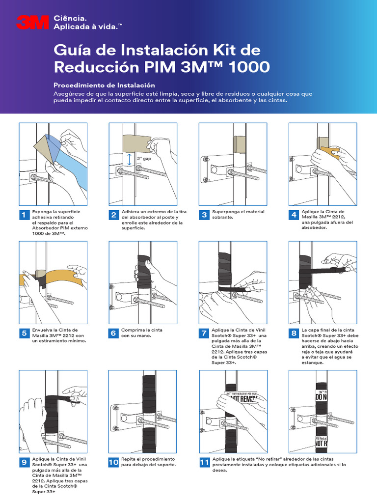 3M PIM Reduction Kit 1000 Installation and Application Guide 2022 ES | PDF