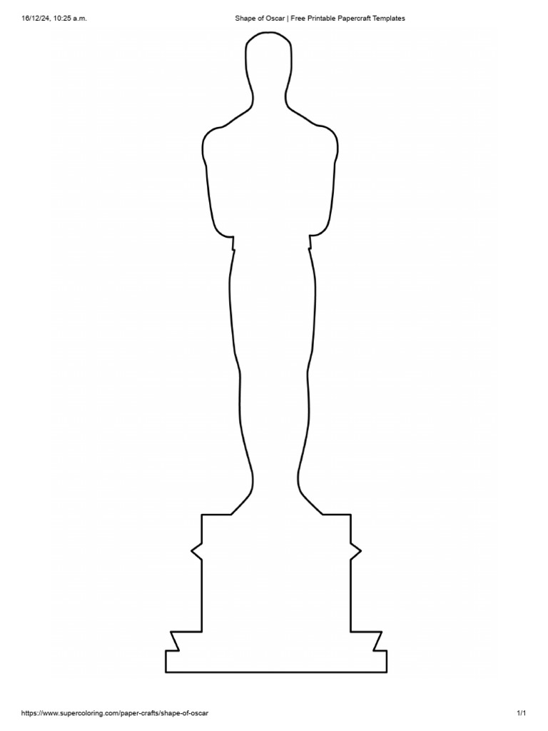Shape of Oscar _ Free Printable Papercraft Templates | PDF