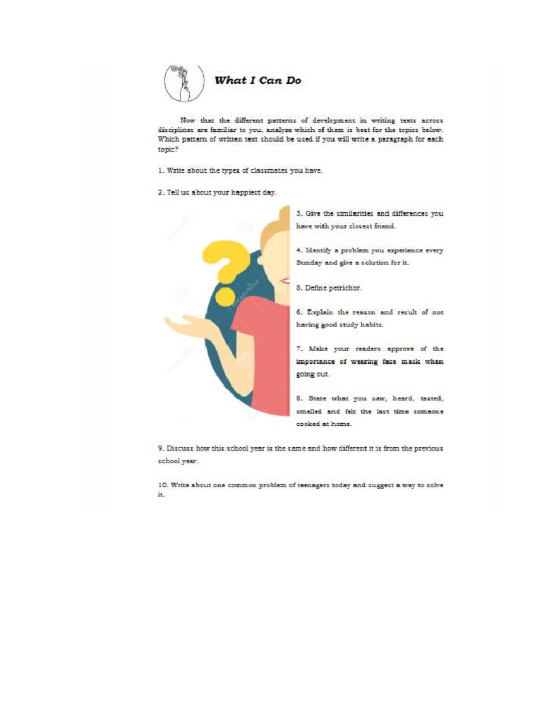 Reading and Writing Patterns of Development in Writing Activity | PDF