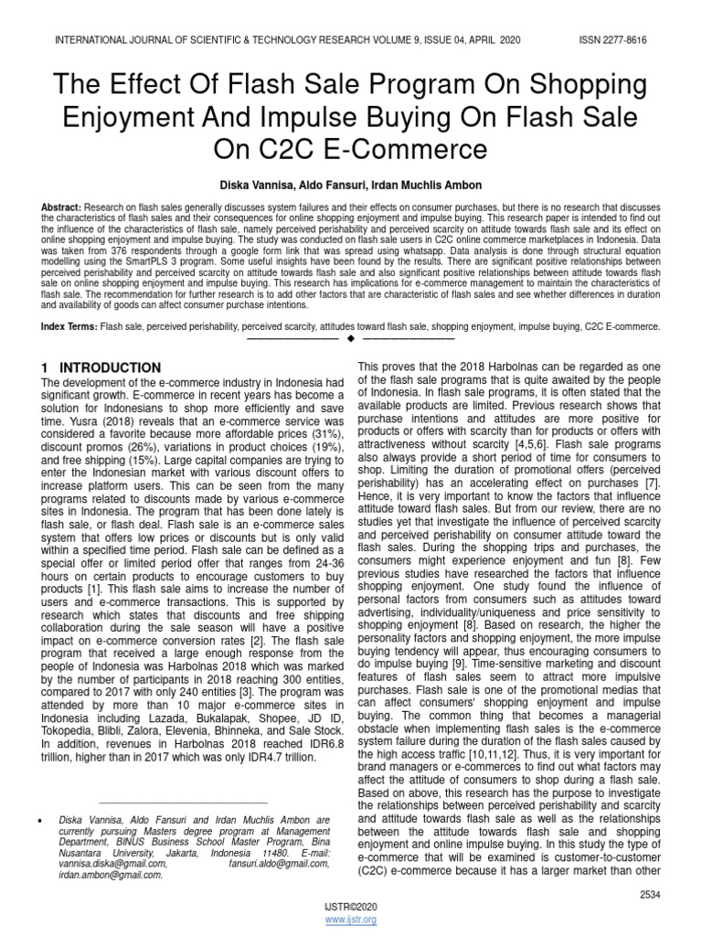 Impact of Flash Sales on Shopping Behavior | PDF | E Commerce | Online ...