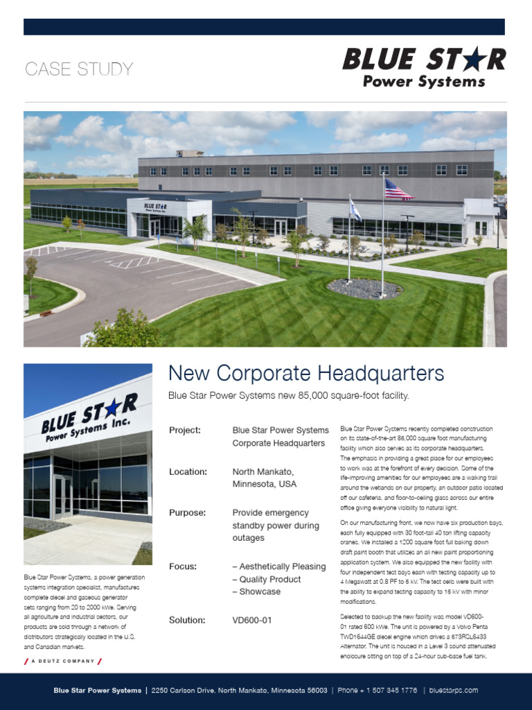 Blue Star Power Systems Inc | PDF | Electric Power